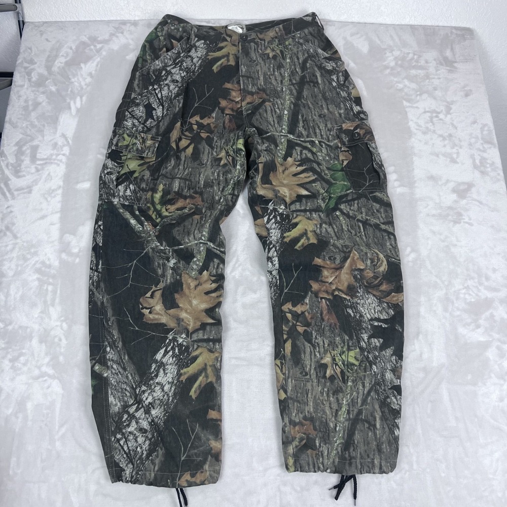 Vintage Y2K Field Staff Mossy Oak Pants Mens Large Camo Baggy Cargo Hunting